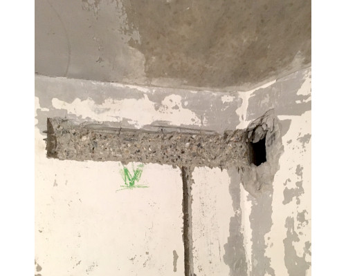 Штробление стены под нишу для дренажной помпы Funai 150х70 мм. (Монолитный бетон)