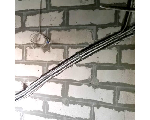 Штробление стены под нишу для дренажной помпы Funai 150х70 мм. (Пеноблок/газобетон)